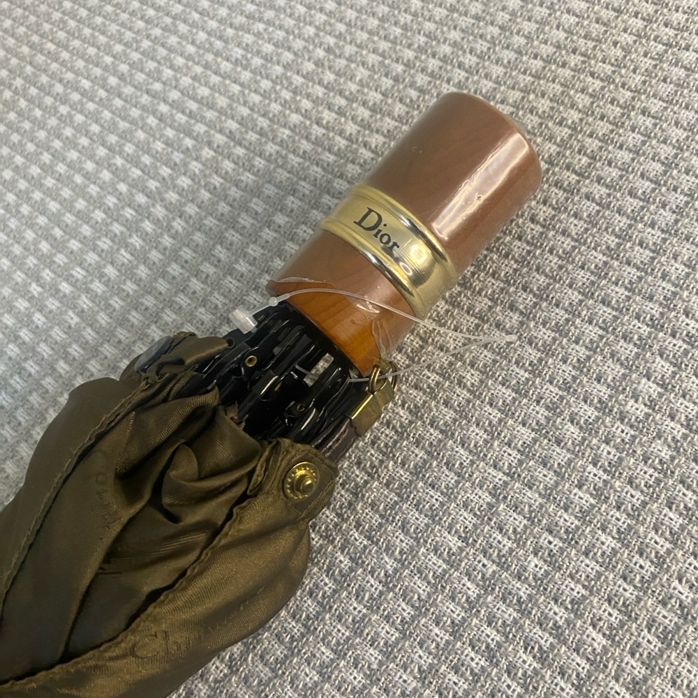 Dior brown Umbrella with Gold Details